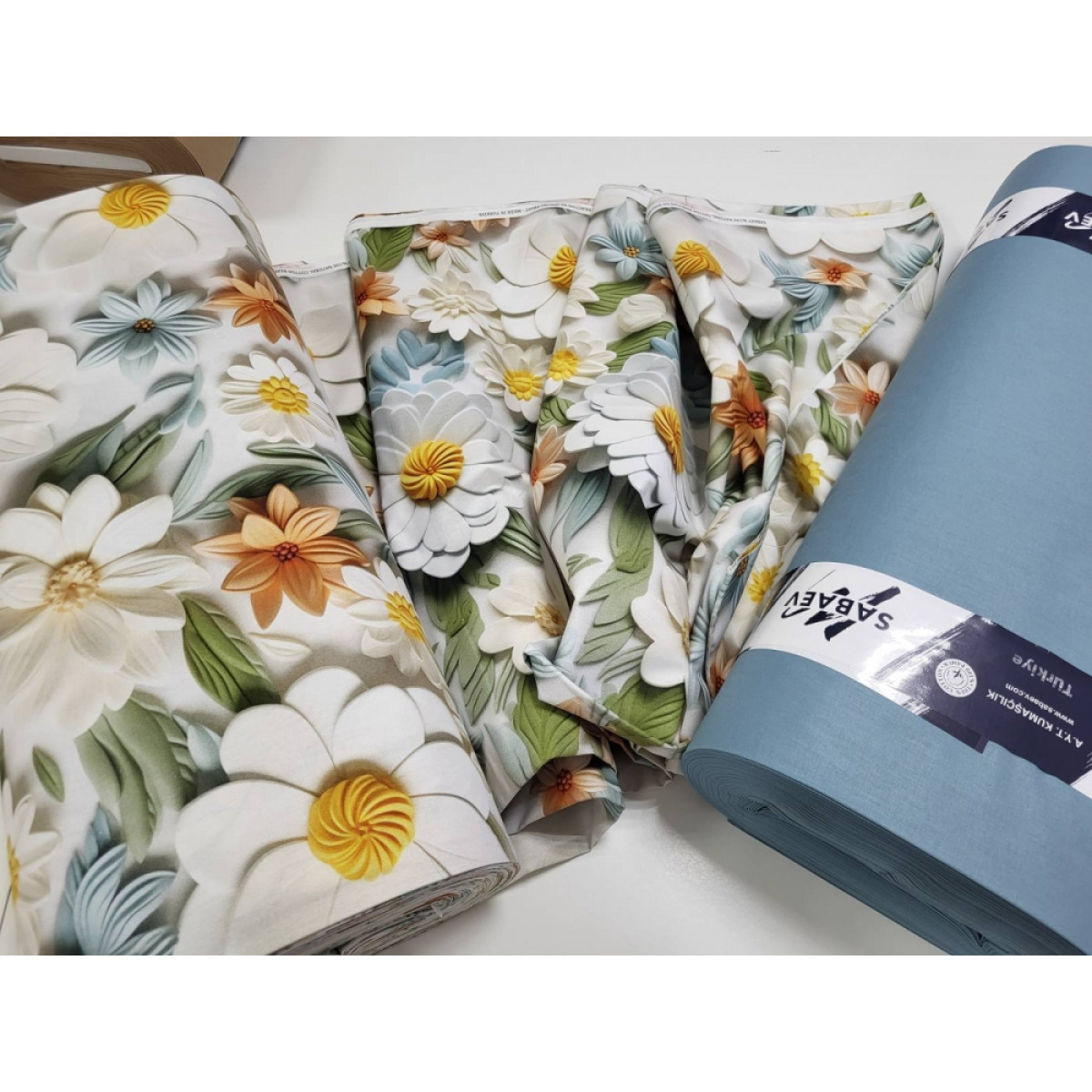 Бавовняна постільна білизна cotton 5D Квітковий Декор